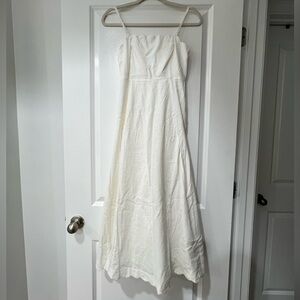 NWT GAP Linen Scalloped Midi Dress